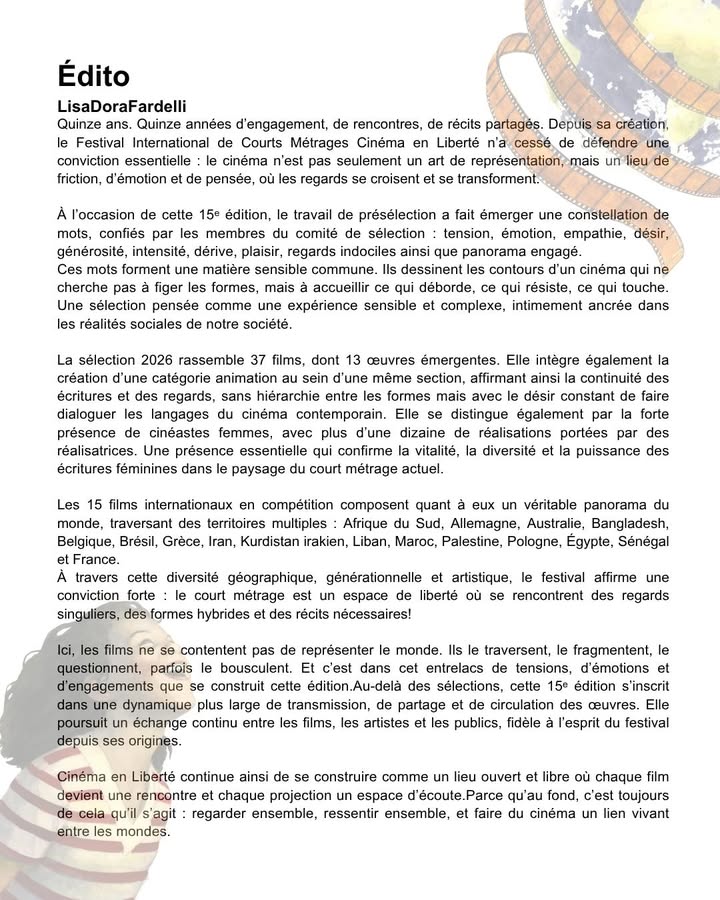 Festival cinéma en liberté